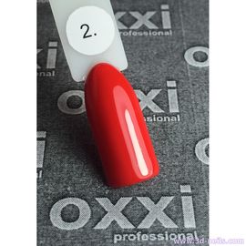 Гель-лак OXXI Professional №002 (красный, эмаль), 10 мл