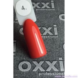 Гель-лак OXXI Professional №004 (бледный красный, эмаль), 10 мл