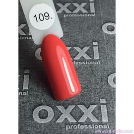 Гель-лак OXXI Professional №109 (бледный красно-коралловый, эмаль), 10 мл