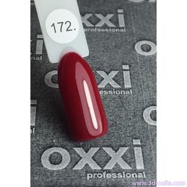 Гель-лак OXXI Professional №172 (темный красный, эмаль), 10 мл