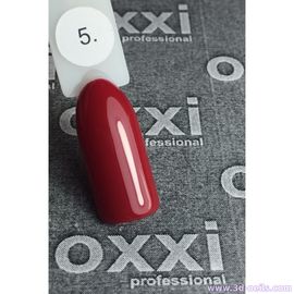 Гель-лак OXXI Professional №005 (очень темный красный, эмаль), 10 мл