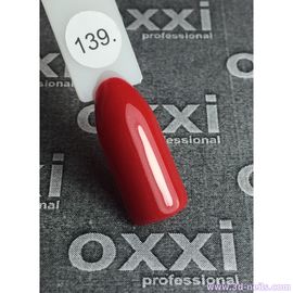 Гель-лак OXXI Professional №139 (кроваво-красный с микроблеском), 10 мл